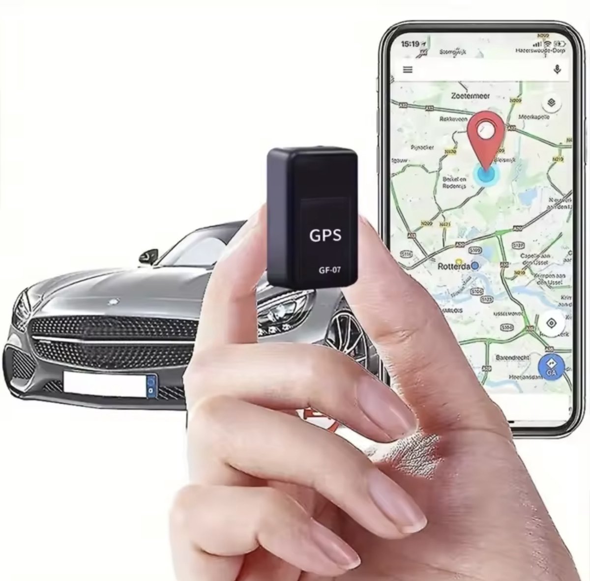 GPS Tracker – Mini Locator – Anti-Diefstal – Voor Voertuig & Verlies – Met App - H1.2