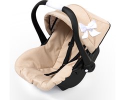 Pop autostoel met dak beige