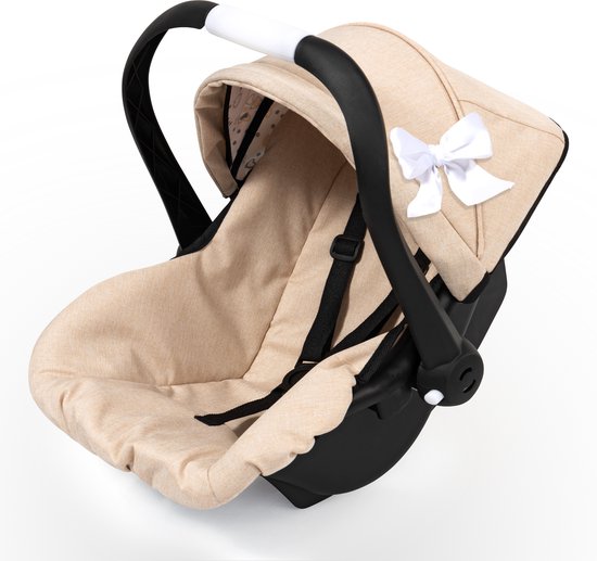 Pop autostoel met dak beige