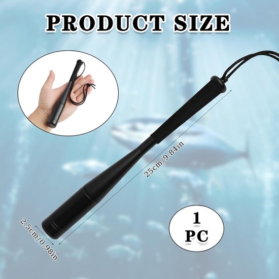 Visracket van aluminium - Vishdoder van aluminium - Vishamer - Vishdoder - Visracket - Outdoor visracket - Vis accessoire - Voor outdoor vissen - Met antislip handvat en polsband - Visaccessoires - Efficiënt vissen - Zwart van Merkloos — afbeelding 5