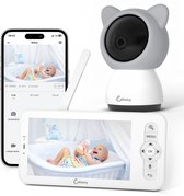 Kolvy® Babyfoon Pro - Intelligente Baby Monitor - Babyfoon met Camera en App - 1080p - Nachtzicht - Tweeweg Audio - Inclusief Slaapliedjes