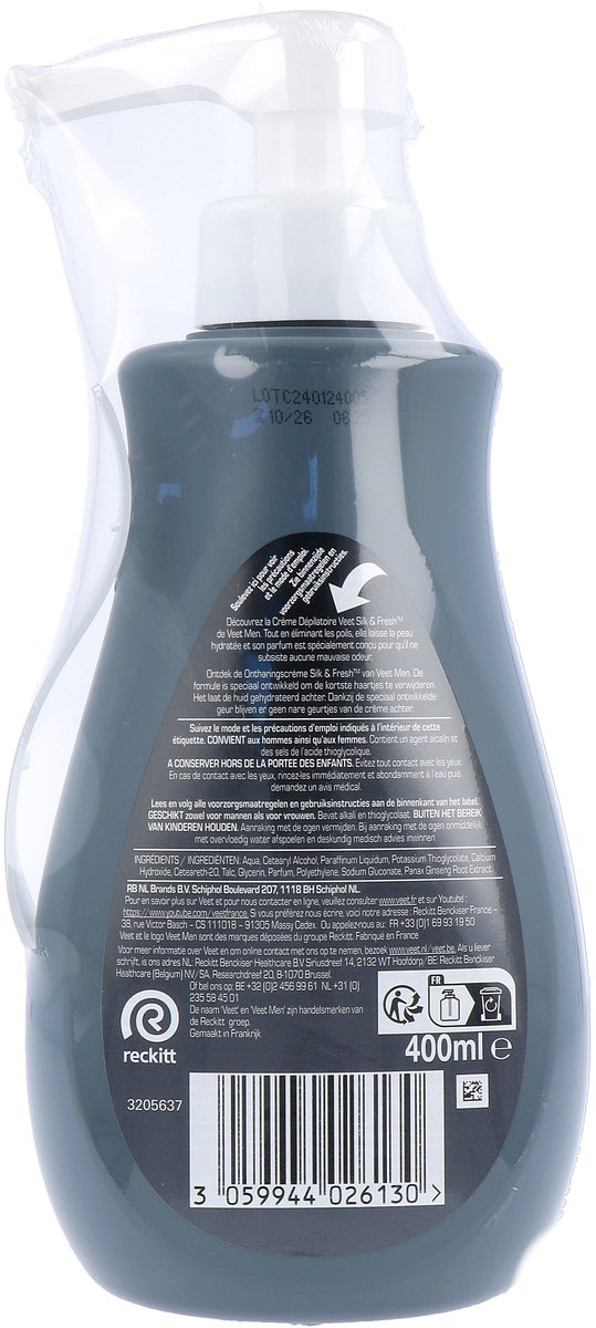 Veet Men - Total Pro - Ontharingscreme - Gevoelige Huid - Torso en Lichaam - 400ml — cadeau in Cadeau-ideeën - foto 5
