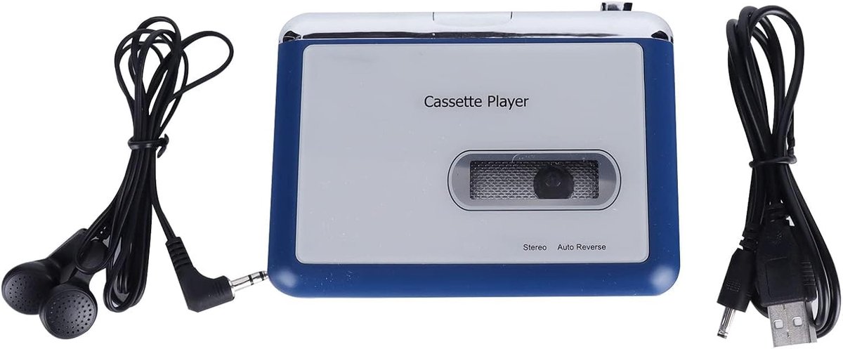 Draagbare Cassette Speler - Auto Reverse Tape Recorder Speler met Hoofdtelefoon - Bluetooth Uitgang voor Hoofdtelefoon en Speaker voor Lezingen en Seminars