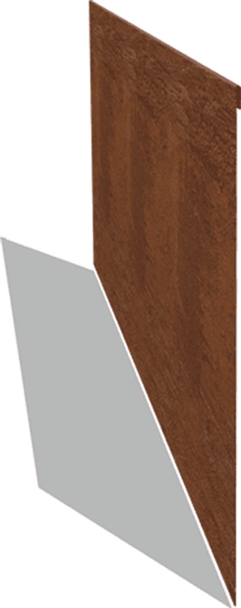 Cortenstaal borderrand - Geplet - Hoogte 45 cm - 150 cm - Roestkleur - MySteel