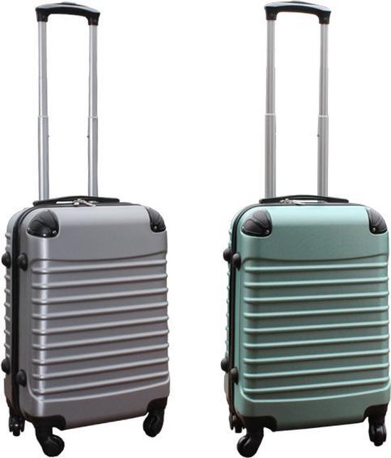 chatten Kust Verlengen Travelerz kofferset 2 delig ABS handbagage koffers - met cijferslot - 39  liter -... | bol.com