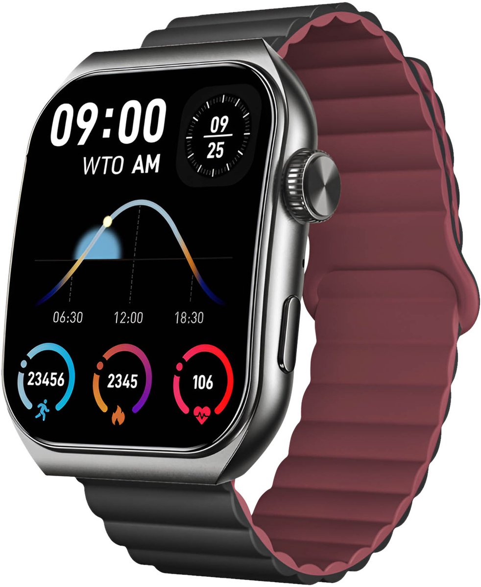 Forever, Sportief horloge met 3D AMOLED-scherm Bluetooth bellen Tiron, Zwart
