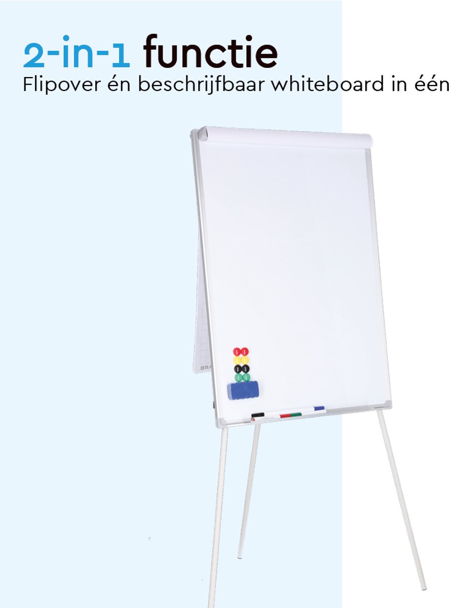 BRASQ Flipover - Verstelbaar Whiteboard - 70x100cm thumbnail 3