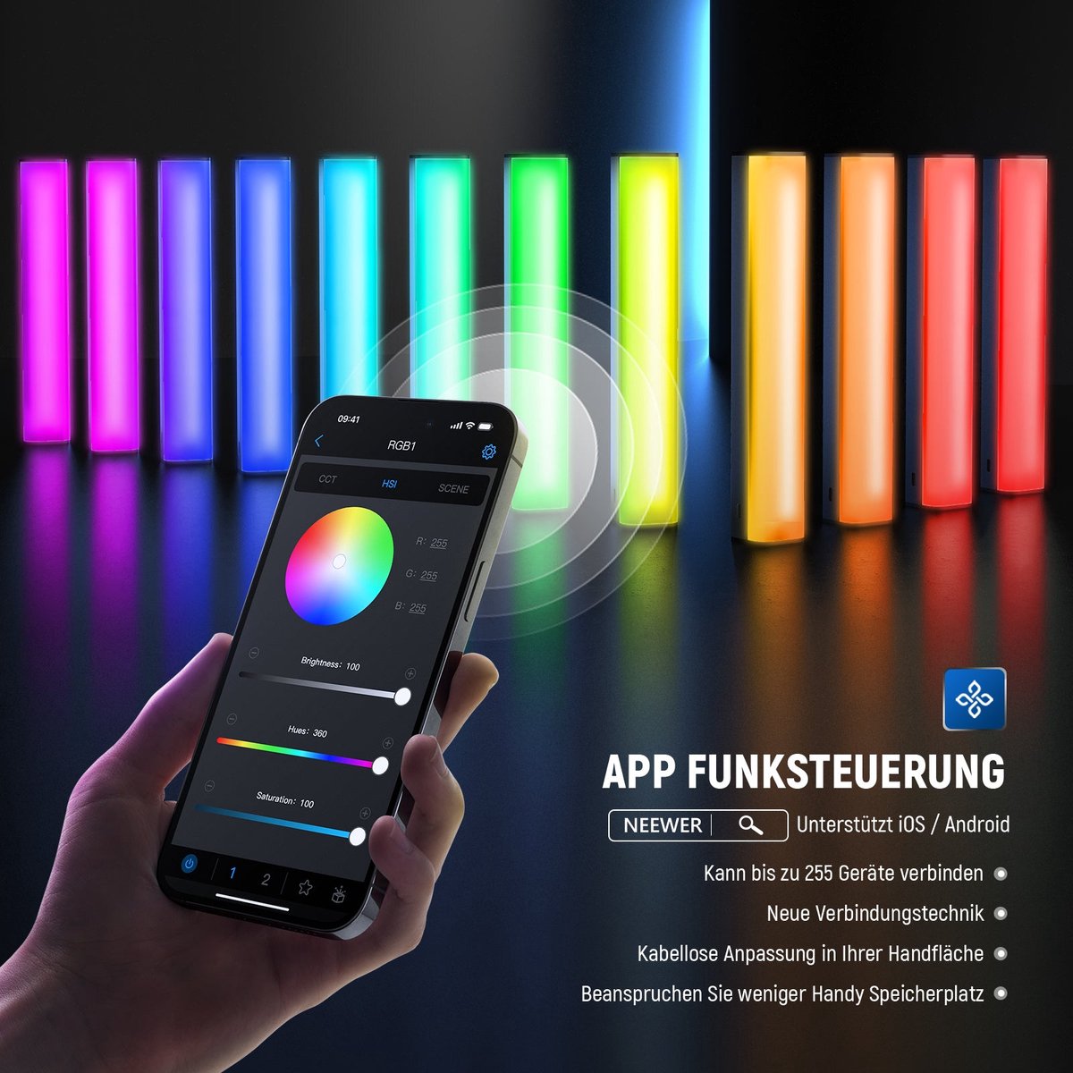 Bol.com Neewer - LED - RGB 3200-5600K - Magnetic Lamp aanbieding