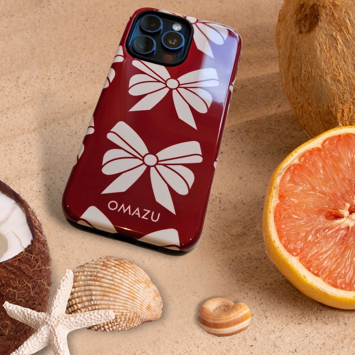 OMAZU premium luxury case - Geschikt voor - Apple iPhone 15 Pro Max- Anti-Shock Case/ Hoesje - hoge kras krasbestendigheid - Kleur BowTie -incl gratis opberg pouch