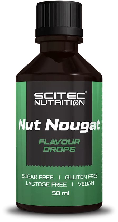 Scitec Nutrition® - Flavour Drops (50 ml - Nut Nougat) - Nougat - ± 100 doseringen - smaakdruppels - zonder calorieën, suiker, vet of koolhydraten - lactosevrij - geschikt voor veganisten - bakingrediënt