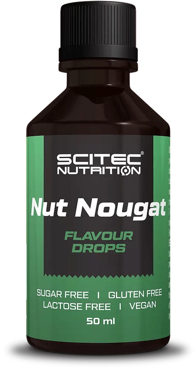Scitec Nutrition® - Flavour Drops (50 ml - Nut Nougat) - Nougat - ± 100 doseringen - smaakdruppels - zonder calorieën, suiker, vet of koolhydraten - lactosevrij - geschikt voor veganisten - bakingrediënt