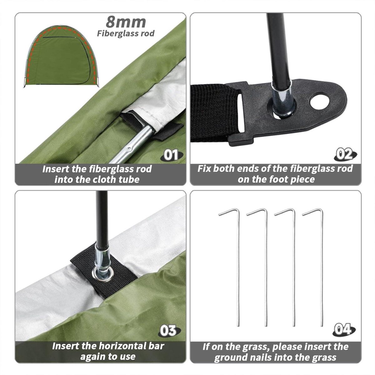 - Outdoor Fietsenstalling Waterdichte Fietstent voor 2-3 Fietsen - Fiets Opslag Schuur voor Huis en Tuin - Anti-Stof Shelter met Deur - 210D Oxford.
