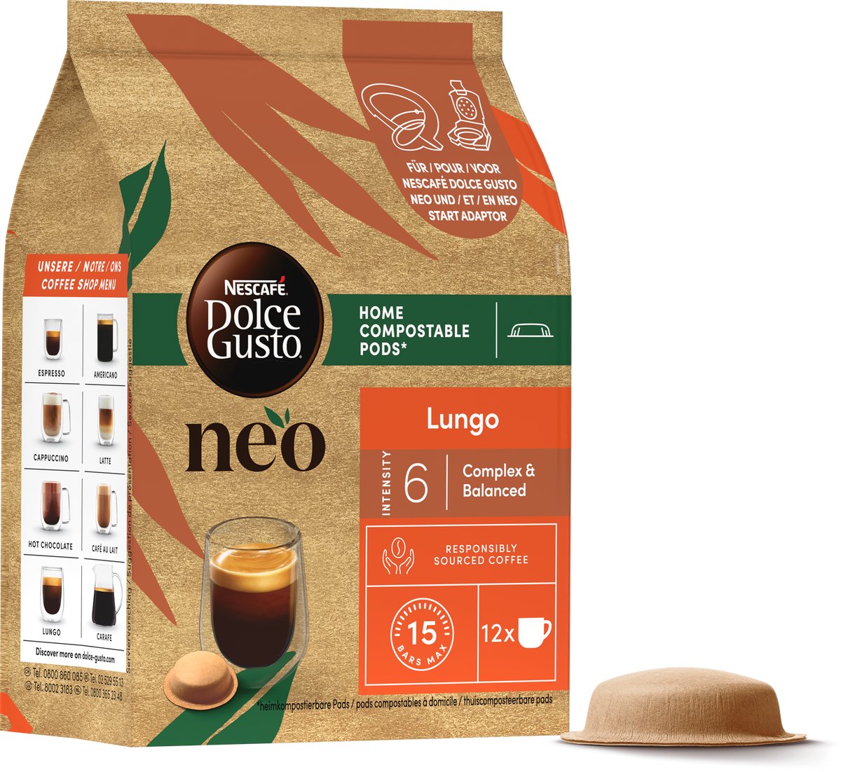 NESCAFÉ Dolce Gusto NEO koffiepads Lungo - 6x12 pads voor 12 koppen koffie thumbnail 7