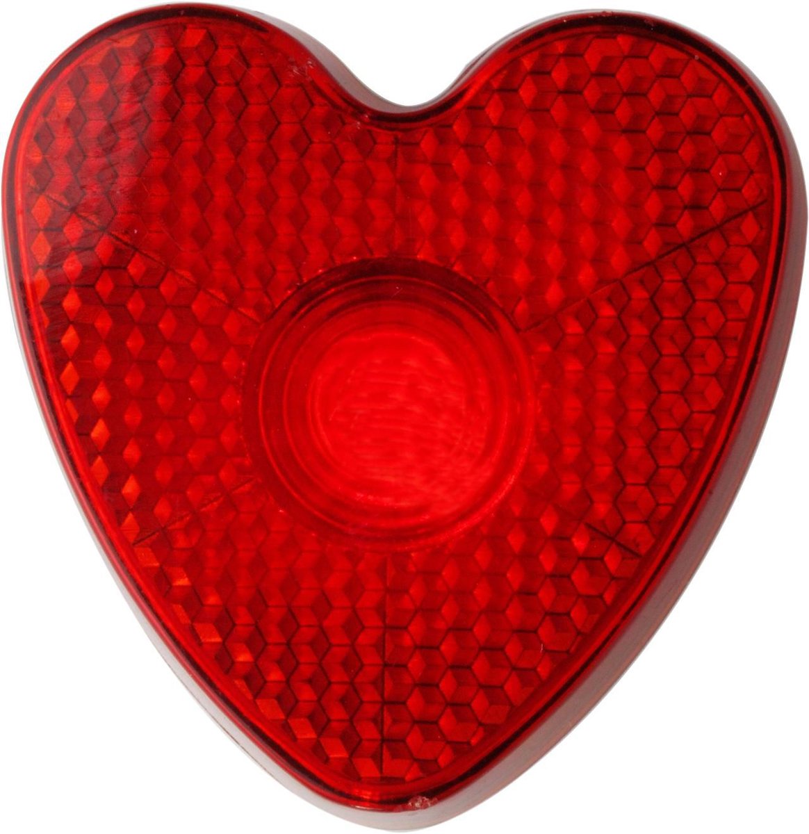 LED lampje hart - rood - met clip - fietsverlichting - ABS veiligheidslicht - inclusief batterij