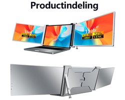 Virello® Portable Monitor Pro 2025 - 2x Full‑HD IPS 15,6″ scherm - Voor Laptops van 15.6