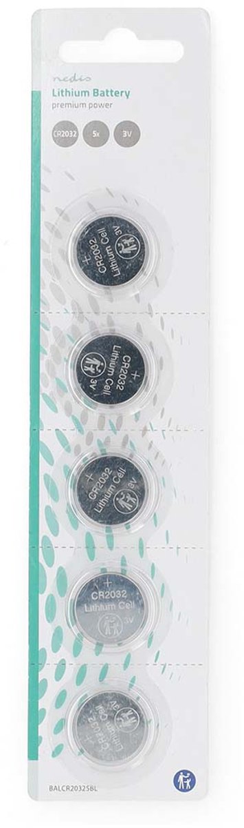 Nedis Lithium knoopcel batterij CR1632 | 3 V | 5-Blister | CR1632 | Zilver