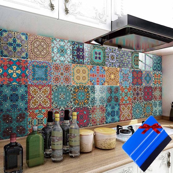 Waterdichte tegelstickers groen mozaïek voor keuken en badkamer - Zelfklevende