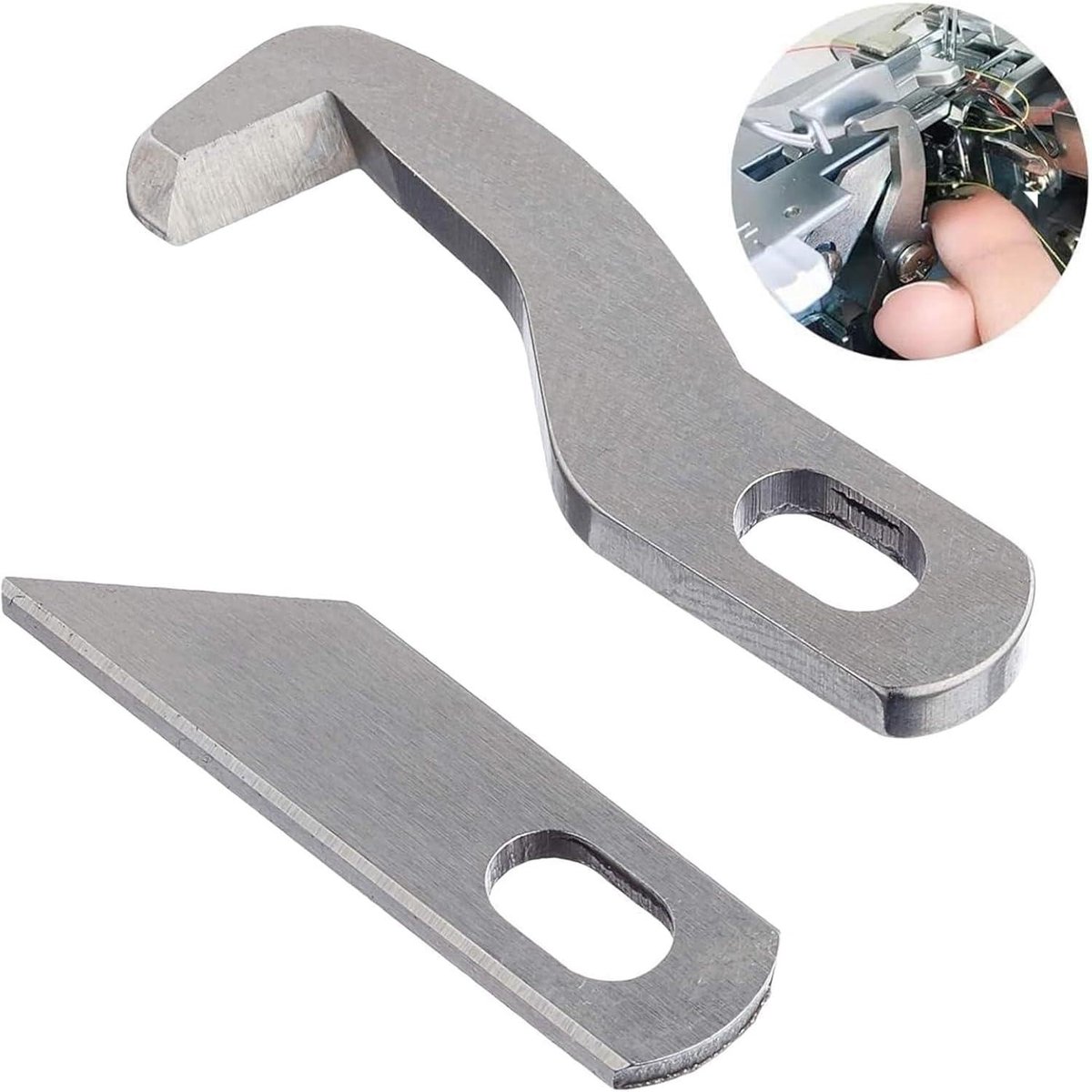 Allecto Premium - Messenset voor Gritzner en Dorina Overlock naaimachines - Geschikt voor Singer Pfaff Necchi - Set van Top en Bottom Knives