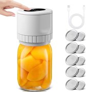Sealer - Vacuümsealerset - Vacuum Sealer - Pottensealer met deksel - USB-oplaadbaar - Opener - Voor voedselbewaring en fermentatie