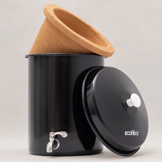 Ecofiltro 5L Zwart complete set met filter en kraantje