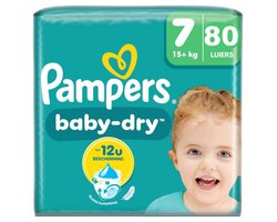 Pampers - Baby Dry - Maat 7 - Mega Pack - 80 stuks - 15+ KG
