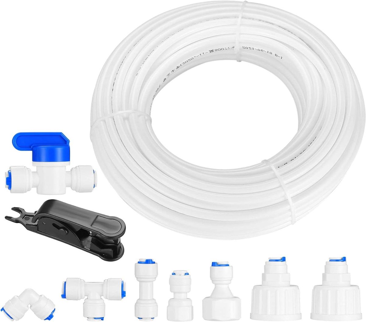Allecto Premium - Universele Wateraanvoerleiding Set - 20 meter - Voor Koelkast, Waterfilter - Slangaansluiting (1/4" 1/2" 3/4")