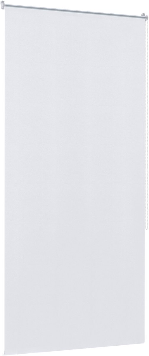 Aufun verduisterende rolgordijnen, thermisch isolerende rolgordijnen, rolgordijnen met trekkoord, rolgordijnen met trekkoord en clips zonder boren, (110x210 cm, Wit)