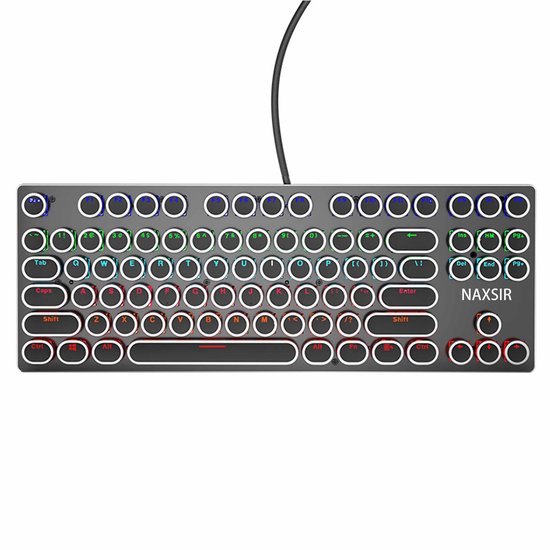 NAXSIR K550 Punk Mechanisch Toetsenbord, Hot - Swappable, Met Kleurmengverlichting, Geschikt voor Desktop & Laptop