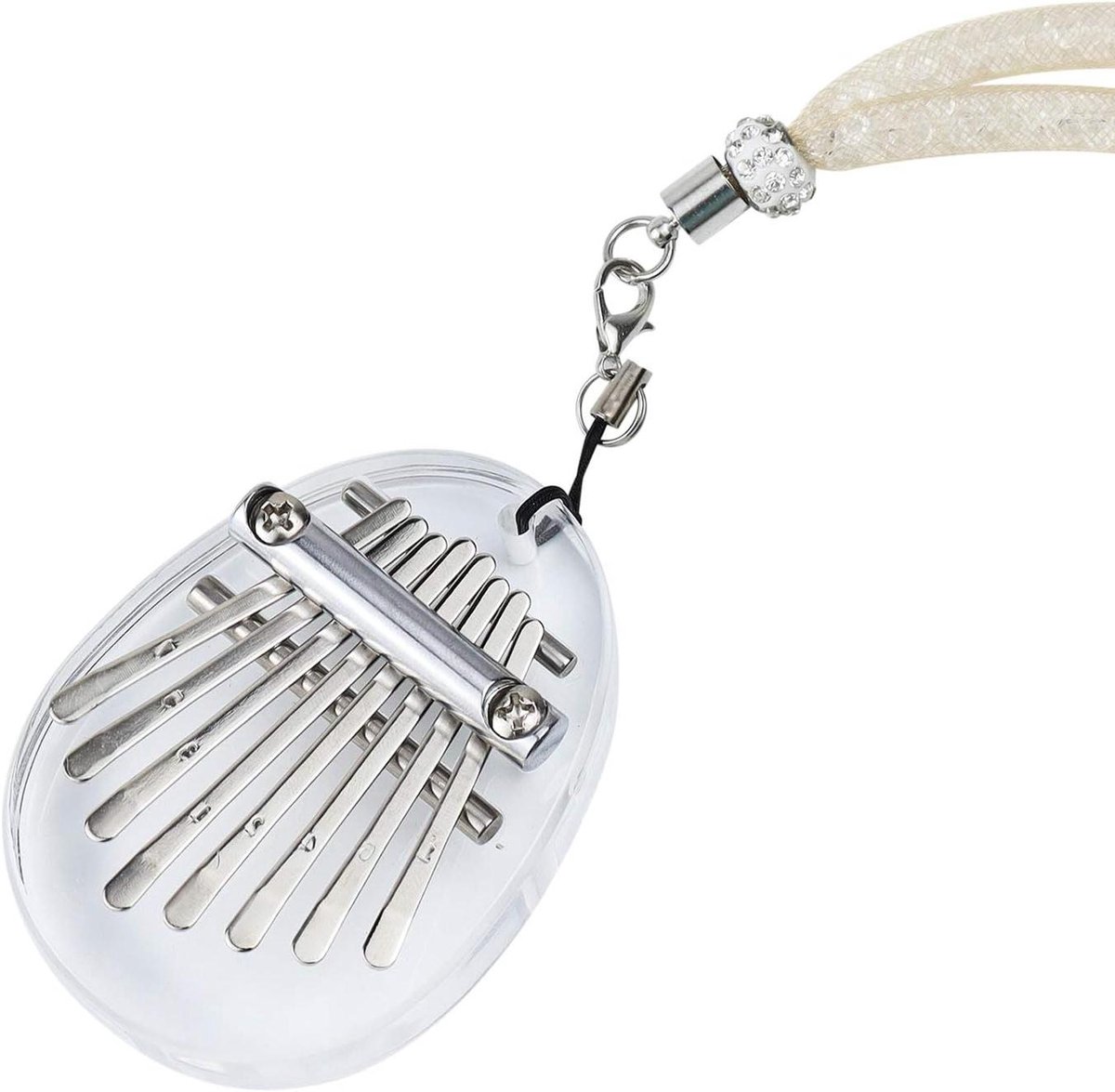 JGS Premium - Acrylic Kalimba Thumb Piano met 8 Toetsen en Draagkoord voor Beginners - Ideaal voor Verjaardag en Kerstviering