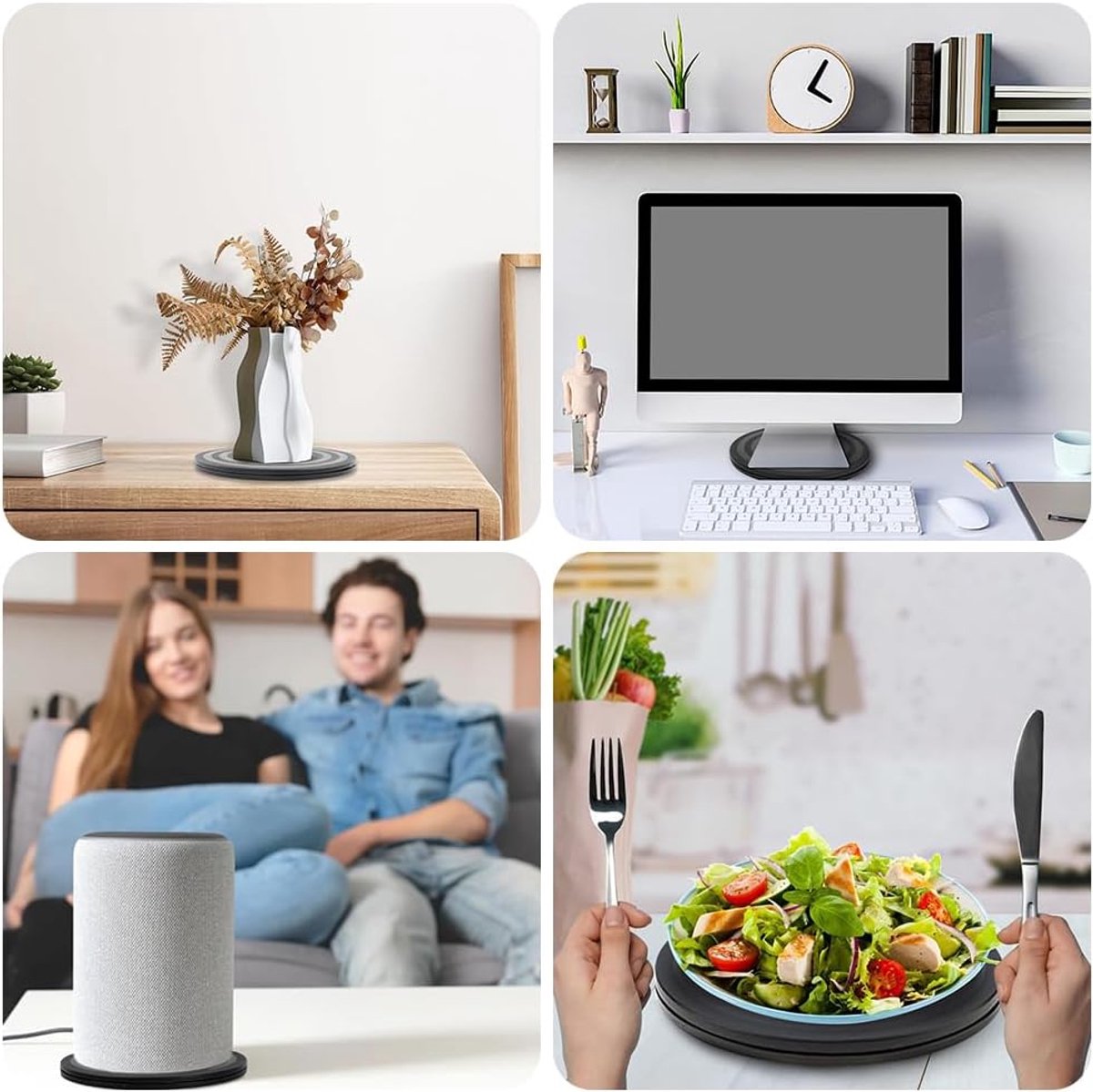 Draaiplateau met kogellagers, 360 graden voor tafel, groot