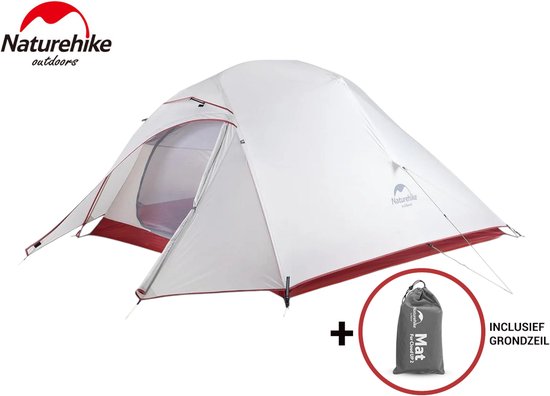 Naturehike® Cloud Up 3 Upgraded – 4 Seizoenen Tent 3 Persoons Lichtgewicht – Grondzeil – Waterkolom 4000MM