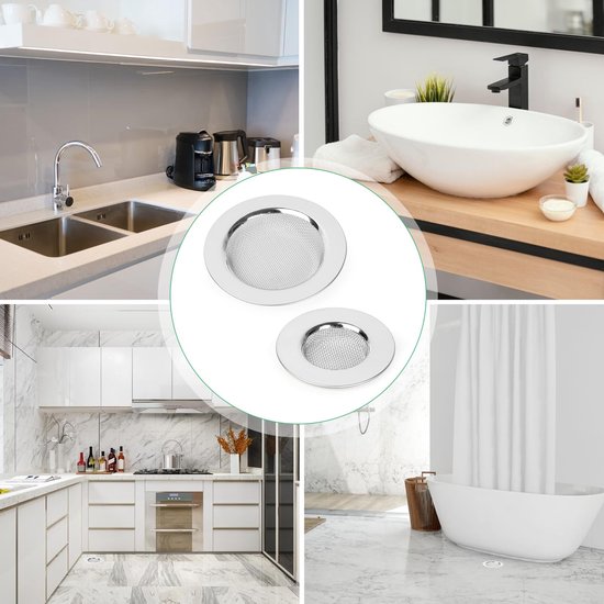 2pc Trixes Sink Plug Chrome & Rubber Bath Plug Great Universal
