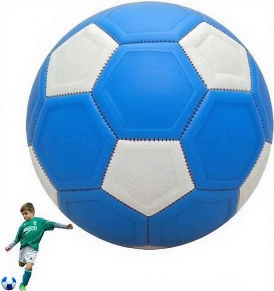 Curvebal voor buitensporten 22 cm - leuk - curvebal - perfect voor kinderen - blauw - nieuw voor 2025