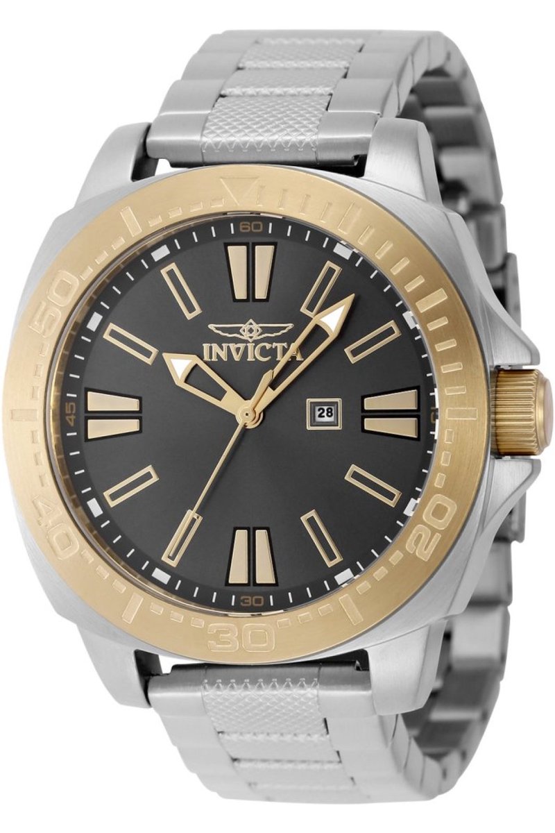 Invicta Speedway 48932 Heren Horloge - Waterdicht - Analoog - Quartz Uurwerk - Roestvrij Staal met grijze Wijzerplaat - 46mm
