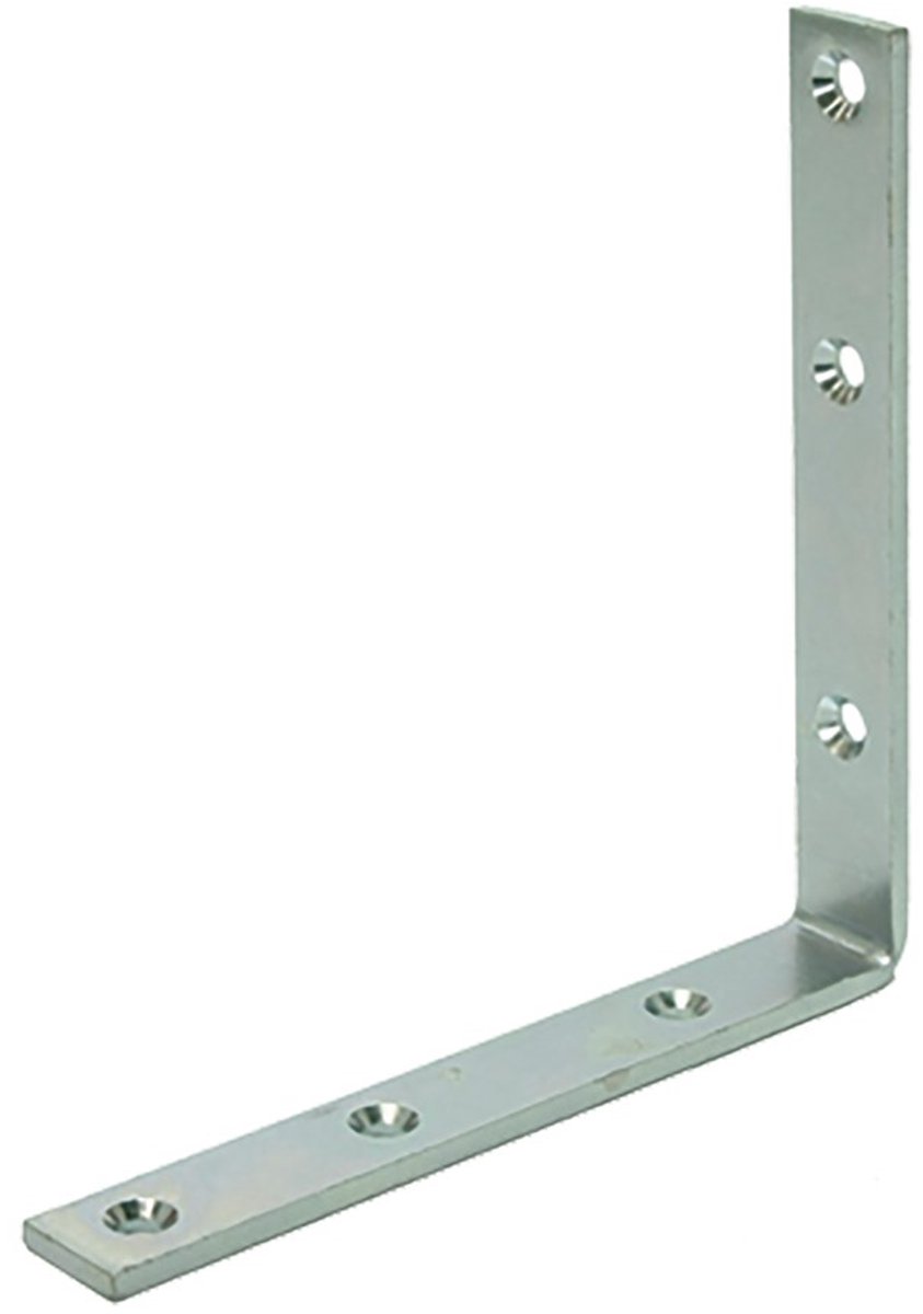 Drempelhoek zwaar – verzinkt staal – 125 mm – 20 mm – 4 mm – per 4 stuks