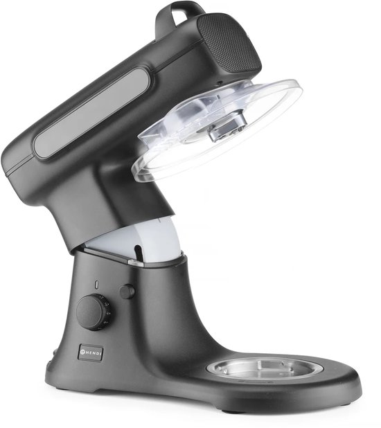 Hendi Planeermenger Blackbolt PRO Zwart 7L - Incl. RVS Garde, Spatel en Kneedhaak - Keukenmachine - 11 Snelheden - 800W van HENDI — afbeelding 2