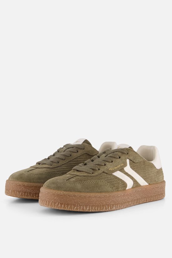 Baskets basses en cuir pour femme Tamaris 1-23723- 44 722 M2372344 Olive