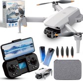 Flyble Mini Drone met Dubbele Camera - 4K - GPS - 50 min Vliegtijd - 3000 Meter - Drones - 2x Accu - Buiten en Binnen