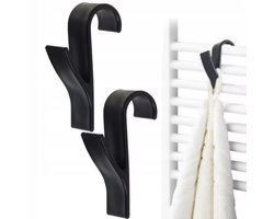 Radiatorhaakjes - Radiator haak - 2 stuks - Handdoek Haak - Zwart - 10CM - Kunststof - Handige haak voor aan jouw radiator - CHPN