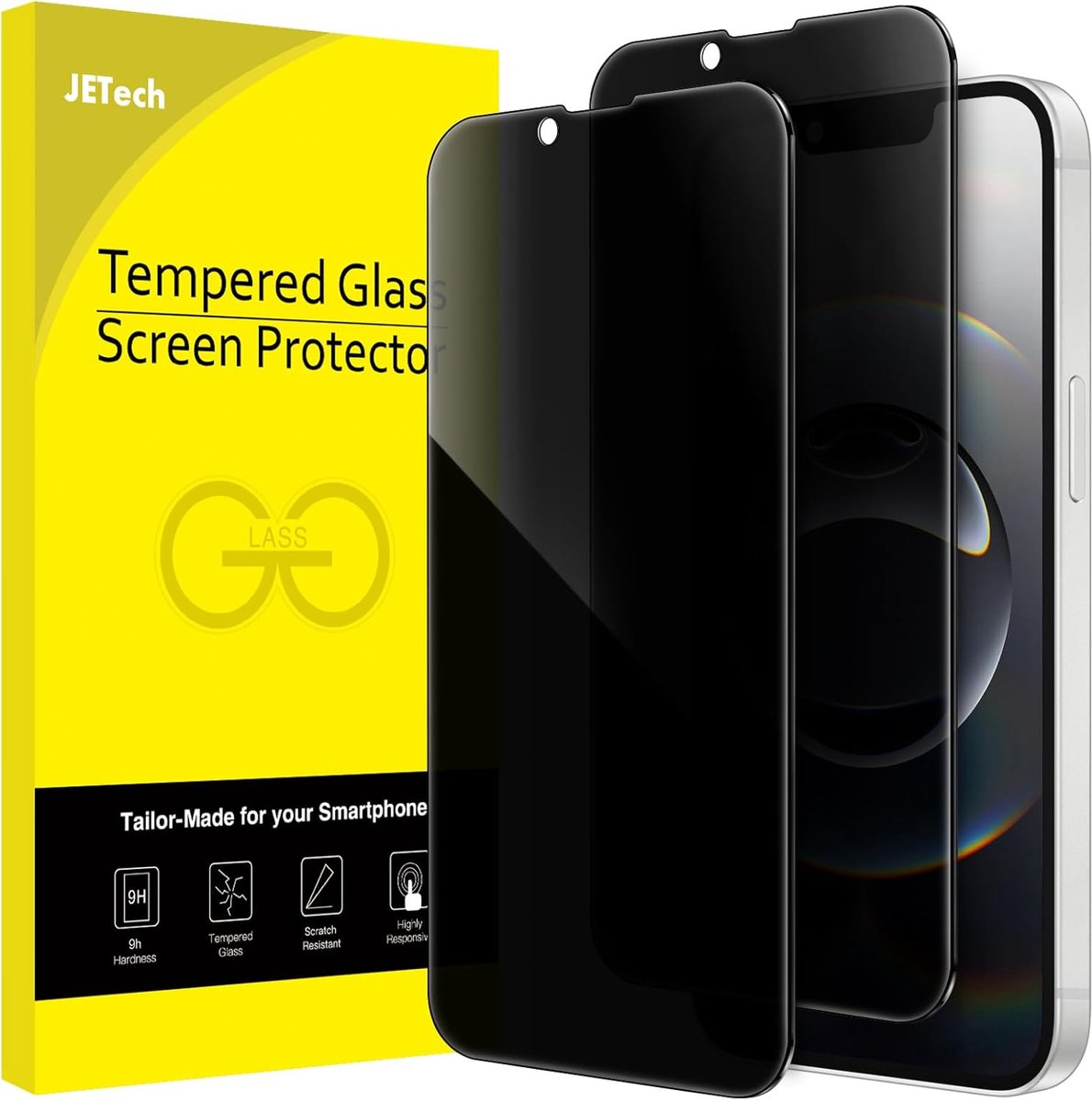 Jetech Privacy Screen Protector iPhone 16e (6.1 inch) - 2 stuks