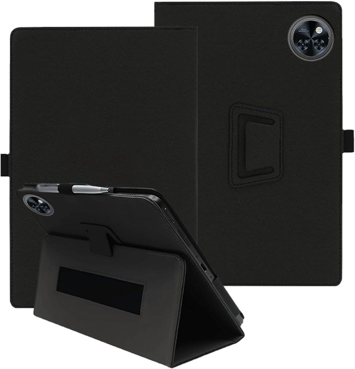 ByShane - Beschermhoes voor 11" Android-tablet met Hand Strap & Stand - Anti-drop - Zwart