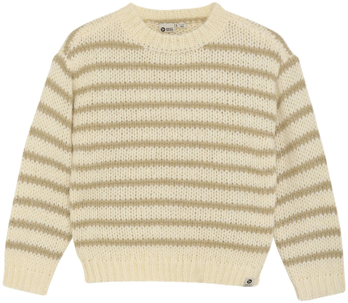 DAILY7 Knitted Sweater Stripe Truien & Vesten Meisjes - Sweater - Hoodie - Vest- Multi - Maat 104