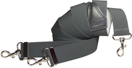 Pierre Mouton - Bretelles - Adultes - Homme - Solides avec Crochet - Grijs foncé - 120 cm - 35 mm - M - L