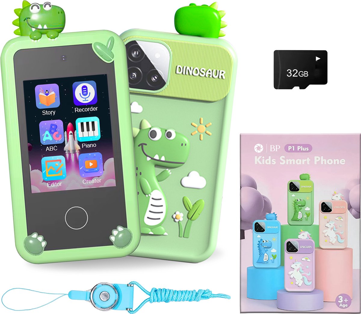 BP® Speelgoed Telefoon Groen - Kindertelefoon - Kindercamera - Educatief Speelgoed 3 Jaar - Kinder Telefoon - Nederlandse Instellingen - 22 Kindvriendelijke Offline Apps - Educatieve Spellen - Inclusief 32 GB SD Card — afbeelding 7