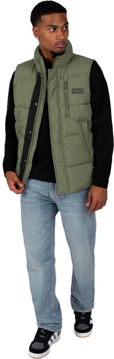 Wrong Friends Lafayette Bodywarmer Heren – Groen – Regular Fit