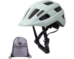 Køvapää® Lappi Fietshelm Kinderen - ijsgrijs - Maat 52-56 cm - 5 jaar tot volwassen -S/M - Fietshelm Jongens - Fietshelm Meisjes - Fietshelm Kind