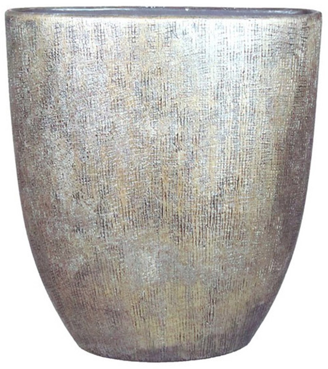 Bloempot Mira Ovaal | Keramiek | industrieel goud | gemêleerd | 51x17x57cm