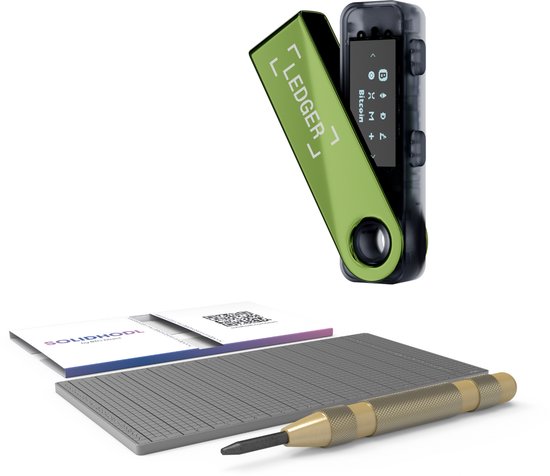 Ledger Nano S Plus Oxidate Green + SOLIDHODL - Voordeelbundel - Hardware Wallet - Wallet voor Bitcoin, Ethereum en vele andere crypto