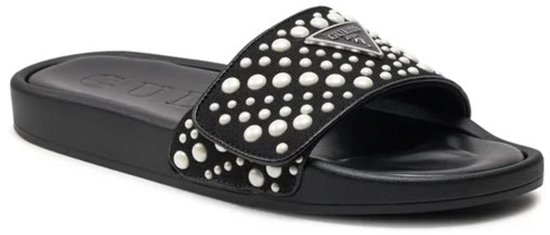 Tongs Guess - Taille 38 - Noir Synthétique - Occasion
