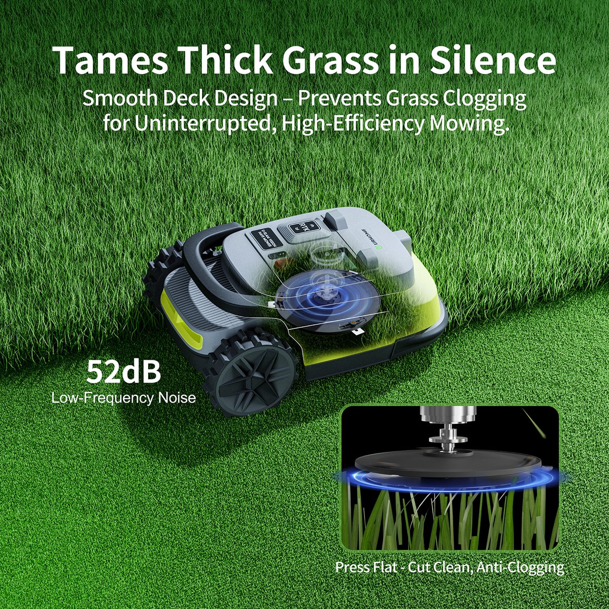 Afbeelding 2 van UBHOME Elektrische Grasmaaier - RTK+AI Tondeuse - Protection antivo - Contrôle par App - Capacité de pente 55% - Ondersteunt Multi-Regionale Beheer